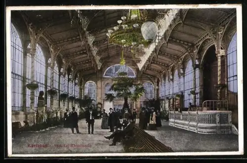 AK Karlsbad, Sprudel-Kolonnade, Innenansicht