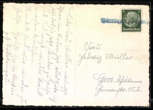 AK Bärringen im Erzgebirge, Panorama im Schnee