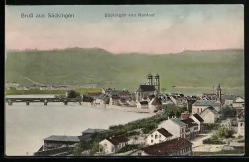 AK Säckingen, Ansicht von Nordost