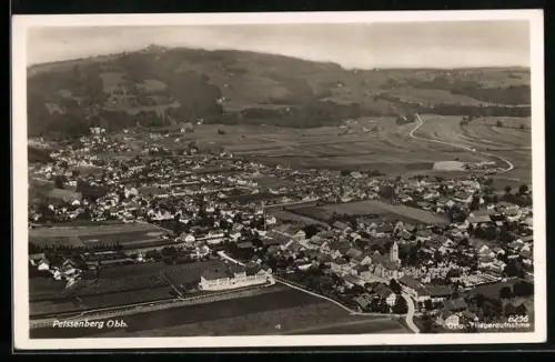 AK Peissenberg /Obb., Ortsansicht vom Flugzeug aus