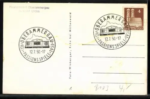 AK Oberammergau, Hotel Gasthof Alte Post