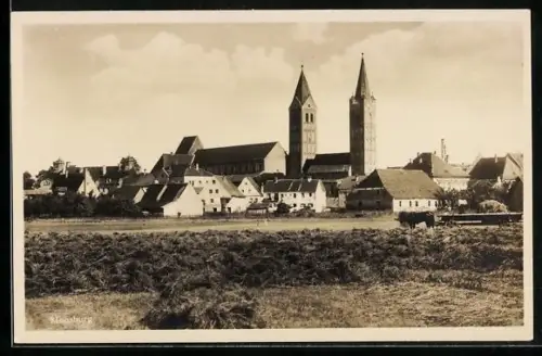 AK Moosburg, Ortsansicht mit Kirche