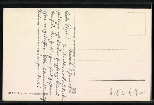 AK Moosburg, Ortsansicht mit Kirche