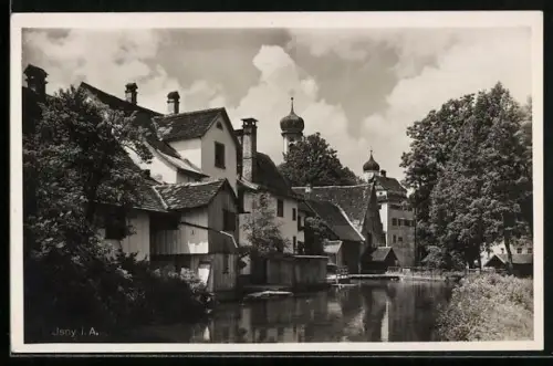 AK Isny i. A., Flusspartie im Ort