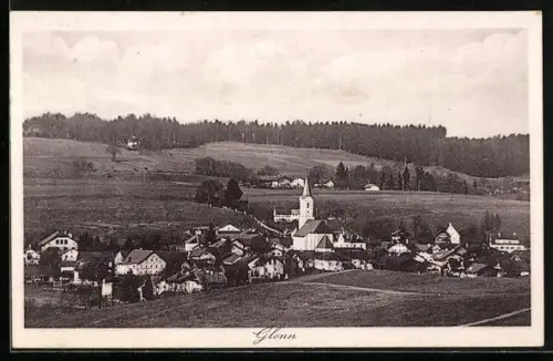 AK Glonn, Ortsansicht mit Kirche