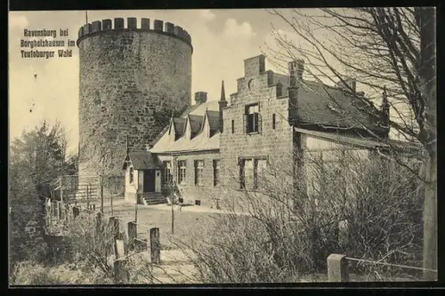 AK Borgholzhausen /Teutoburger Wald, Blick zur Ravensburg