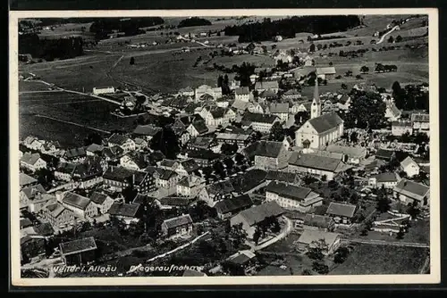 AK Weiler i. Allgäu, Ortsansicht vom Flugzeug aus