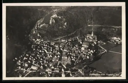 AK Blaubeuren, Ortsansicht vom Flugzeug aus