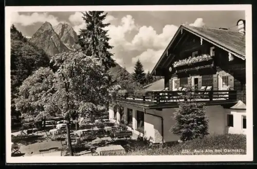 AK Garmisch, Gasthof Aule-Alm bei Garmisch