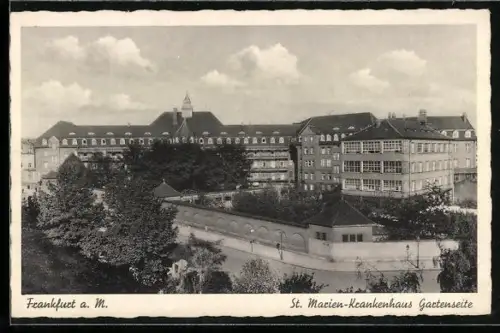 AK Frankfurt-Nordend, St. Marien-Krankenhaus, Gartenseite
