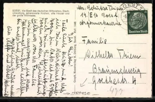 AK Soest, Strasse Kleine Osthofe und Maria zur Höhe