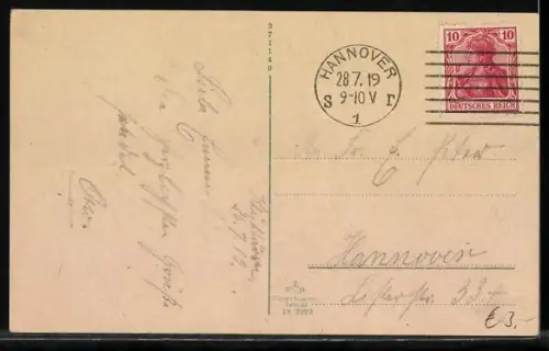 AK Hameln a. d. Weser, Stadtansicht aus der Vogelschau, Weserlied