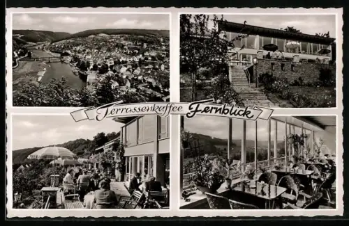AK Karlshafen a. d. Weser, Gasthaus Terrassenkaffee Fernblick, Bes. Erich Küppers