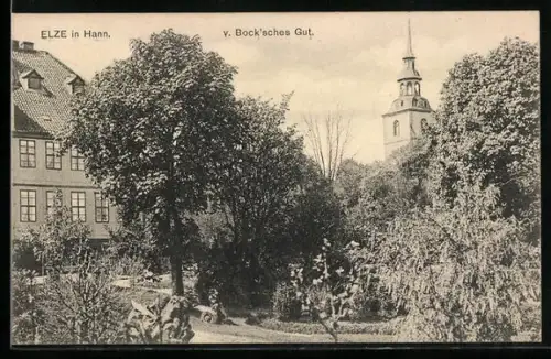 AK Elze in Hann., Bock`sches Gut, Kirche