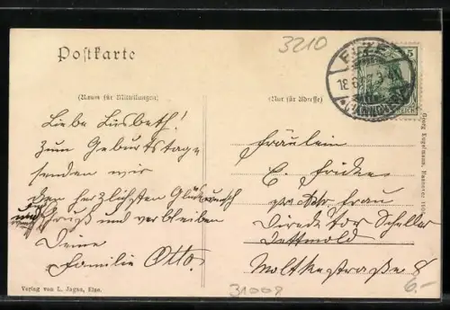 AK Elze in Hann., Bock`sches Gut, Kirche