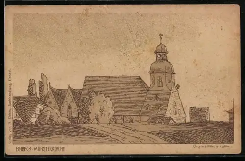 Künstler-AK Einbeck, Münsterkirche