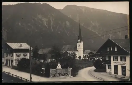 AK Bayrischzell, Bäckerei Michael Bschorer, Kirche