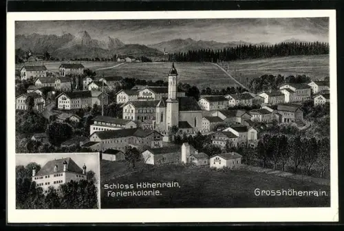 AK Grosshöhenrain, Schloss Höhenrain, Ferienkolonie