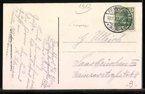 AK Frankfurt-Westend, Oberpostdirektions-Gebäude