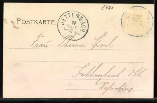 AK Thüngen, Springbrunnen im Park