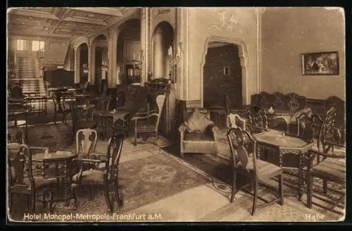 AK Frankfurt a. M., Hotel Monopol-Metropole