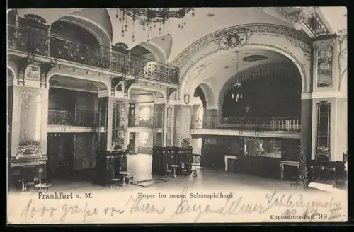 AK Frankfurt a. M., Foyer im neuen Schauspielhaus