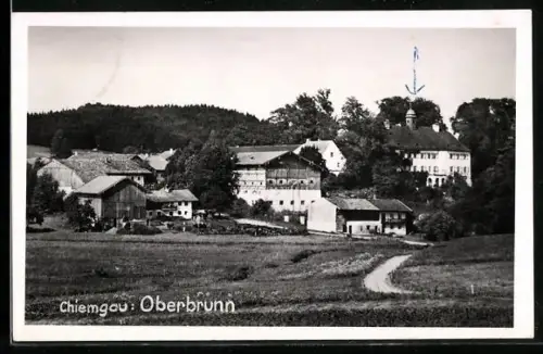 AK Oberbrunn /Chiemgau, Ortspanorama