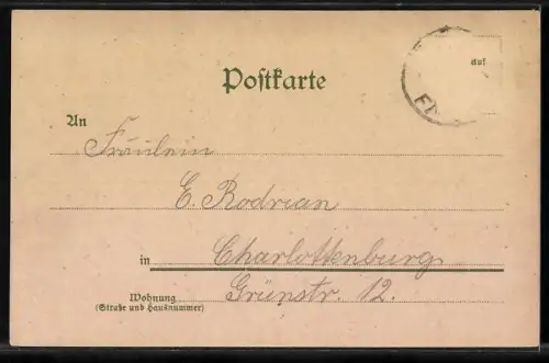 Lithographie Berlin-Tiergarten, Städtische Sparkasse, Neue Schleuse