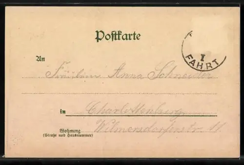 Lithographie Berlin, Zeughaus mit Pferdebahn