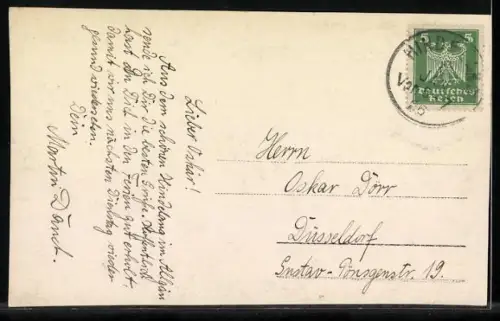 AK Oberjoch, Ortsansicht mit Iseler und Aggenstein