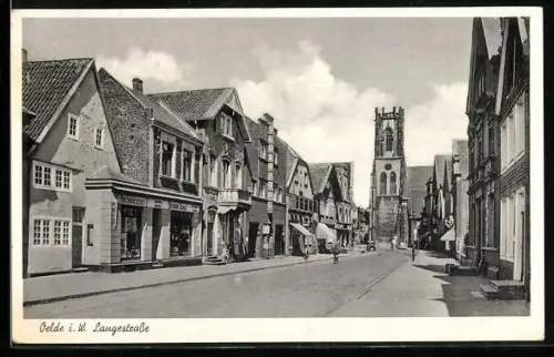 AK Oelde i. W., Lange Strasse, Central-Hotel Bes. Aloys Engbert