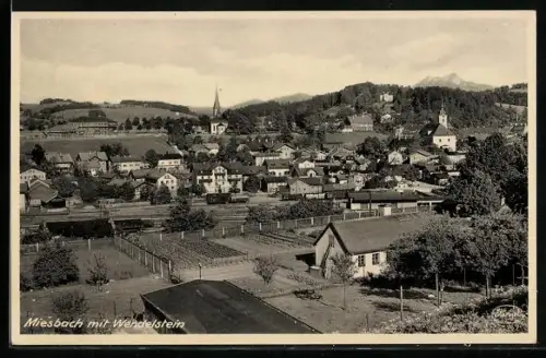 AK Miesbach, Ortsansicht mit Wendelstein