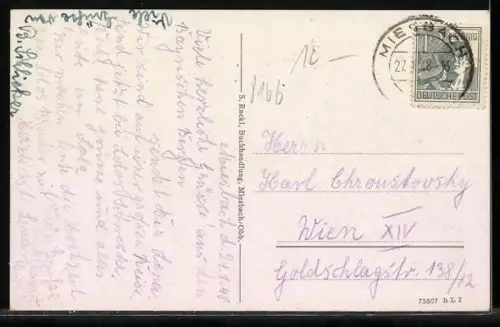 AK Miesbach, Ortsansicht mit Wendelstein