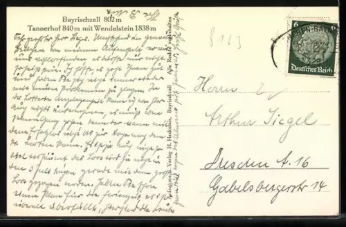 AK Bayrischzell, Tannerhof mit Wendelstein