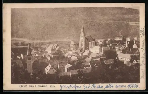 AK Gemünd /Eifel, Teilansicht mit Kirche