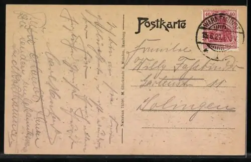 AK Warnemünde, Ostseebad, Blick von der Mole mit Leuchtturm