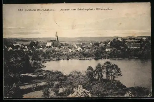 AK Bad Buckow /Märk. Schweiz, Aussicht vom Erholungsheim Wilhelmshöhe