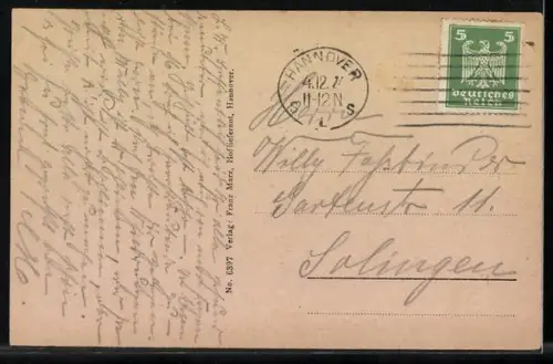 AK Hannover, Georgstrasse mit Cafe Kröpcke