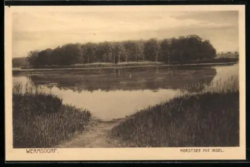 AK Wermsdorf, Horstsee mit Insel