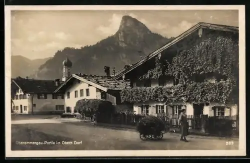 AK Oberammergau, Partie am Obern-Dorf