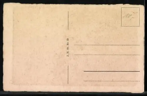 Künstler-AK Garmisch, Bauernhäuser