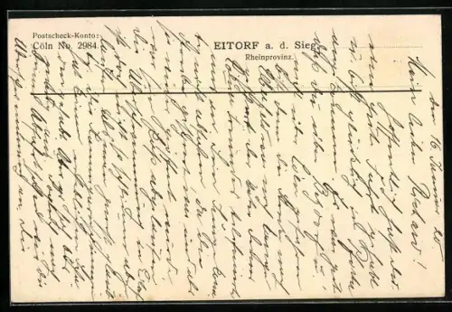 AK Eitorf a. d. Sieg, Schoeller`sche und Bitorfer Kammgarnspinnerei AG