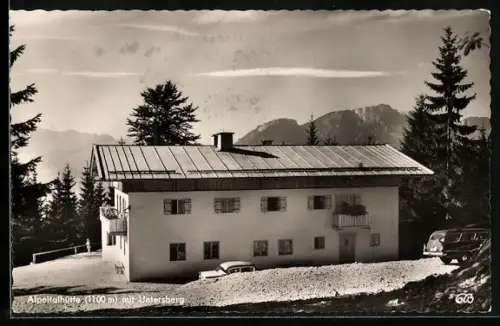 AK Schönau /Obb., Gasthof Alpeltalhütte mit Untersberg