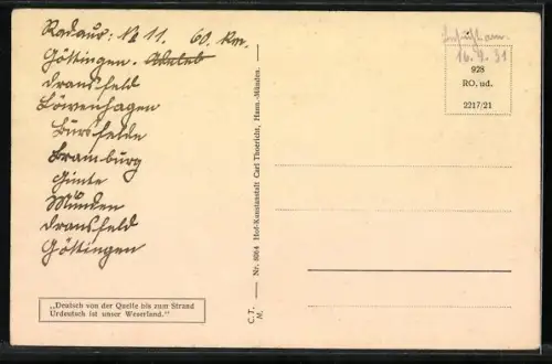 AK Bursfelde a. d. Weser, Gesamtansicht