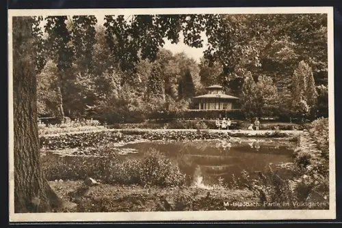 AK M.-Gladbach, Partie im Volksgarten