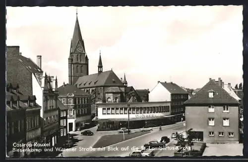 AK Castrop-Rauxel, Biesenkamp und Wittener Strasse, St. Lambertus-Kirche