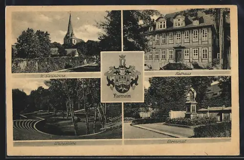 AK Northeim, St. Sixtikirche, Rathaus, Wehrstätte, Ehrenmal