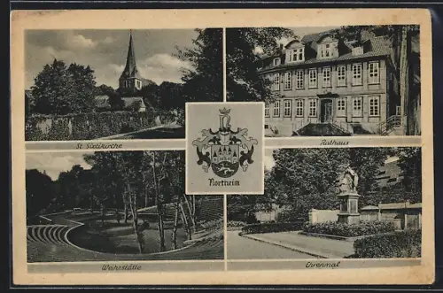 AK Northeim, St. Sixtikirche, Rathaus, Wehrstätte, Ehrenmal