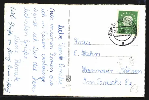 AK Essen-Kupferdreh, Blick vom Priemberg