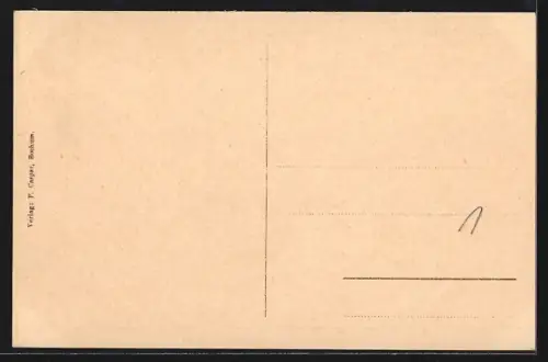 AK Recklinghausen, Städtische Anlagen, Rathaus, Pavillon, Teich